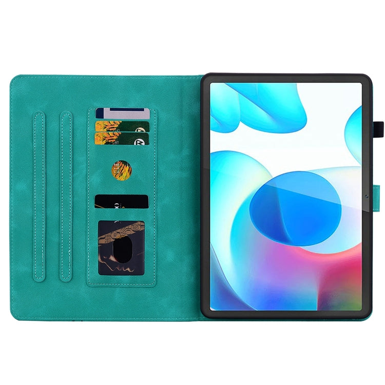 For Realme Pad 10.4 Lily Embossed Leather Tablet Case