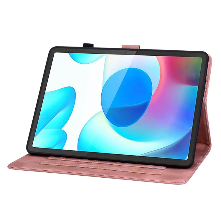 For Realme Pad 10.4 Lily Embossed Leather Tablet Case