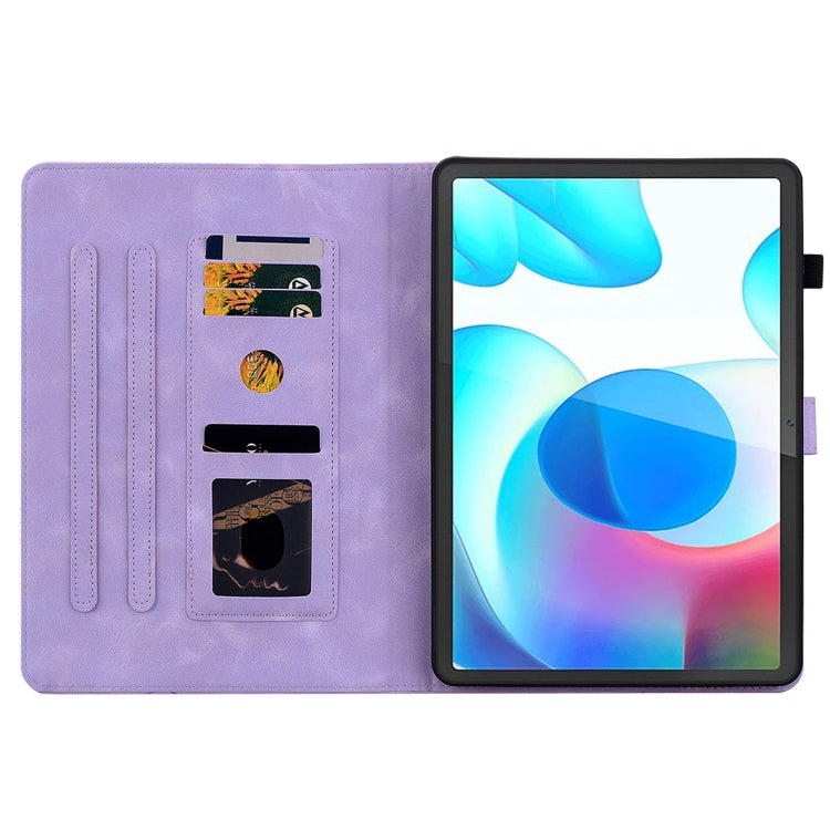 For Realme Pad 10.4 Lily Embossed Leather Tablet Case