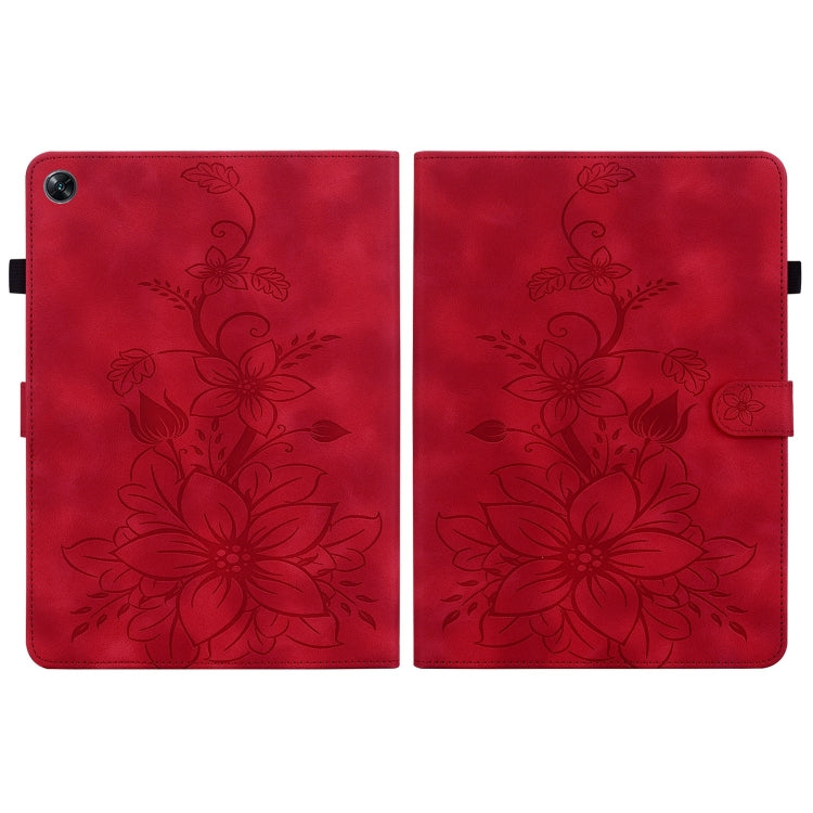 For OPPO Pad Air Lily Embossed Leather Tablet Case