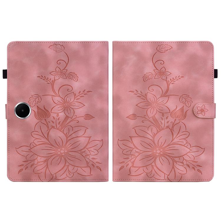 For OPPO Pad SE 11 inch Lily Embossed Leather Tablet Case