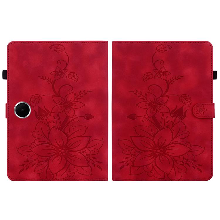 For OPPO Pad SE 11 inch Lily Embossed Leather Tablet Case