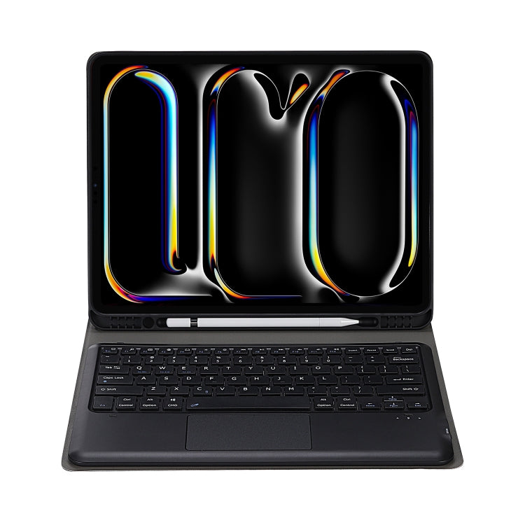 For iPad Pro 13 2024 A14B-A Detachable Ultra-Thin Bluetooth Touch Keyboard Leather Tablet Case with Pen Slot