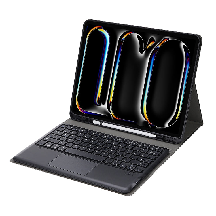 For iPad Pro 13 2024 A14B-A Detachable Ultra-Thin Bluetooth Touch Keyboard Leather Tablet Case with Pen Slot