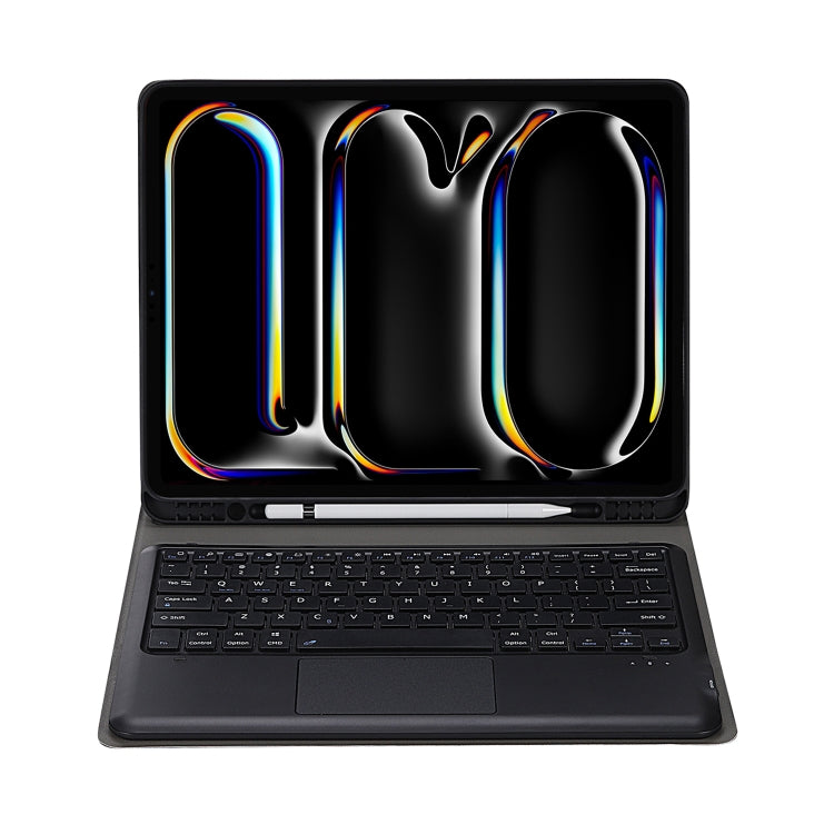 For iPad Pro 13 2024 A14B-A Detachable Ultra-Thin Bluetooth Touch Keyboard Leather Tablet Case with Pen Slot