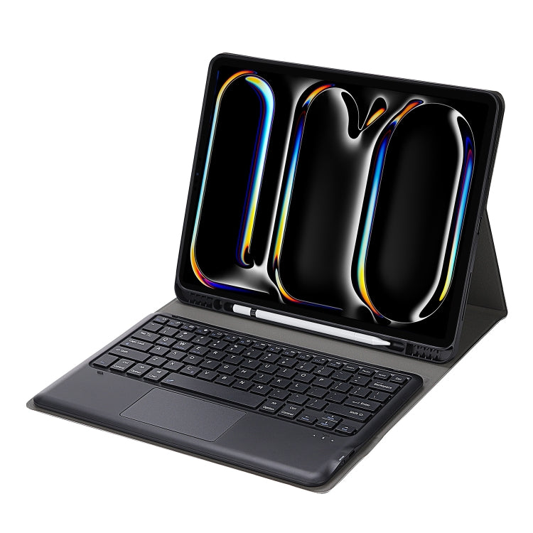 For iPad Pro 13 2024 A14B-A Detachable Ultra-Thin Bluetooth Touch Keyboard Leather Tablet Case with Pen Slot