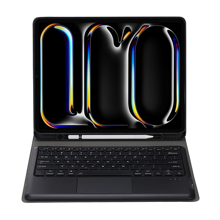 For iPad Pro 13 2024 A14B-A Detachable Ultra-Thin Bluetooth Touch Keyboard Leather Tablet Case with Pen Slot