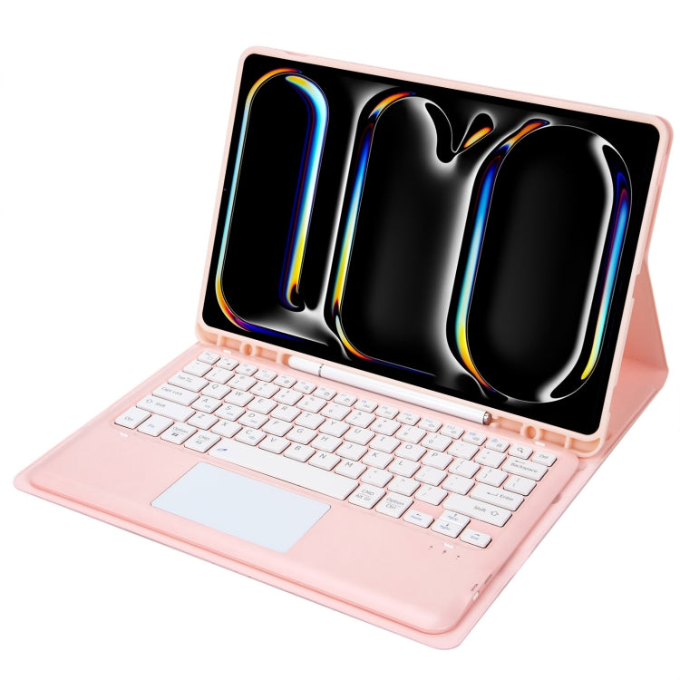 For iPad Pro 13 2024 A14B-A Detachable Ultra-Thin Bluetooth Touch Keyboard Leather Tablet Case with Pen Slot