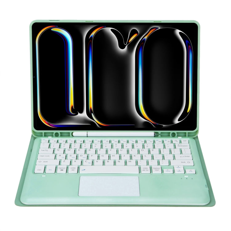 For iPad Pro 13 2024 A14B-A Detachable Ultra-Thin Bluetooth Touch Keyboard Leather Tablet Case with Pen Slot