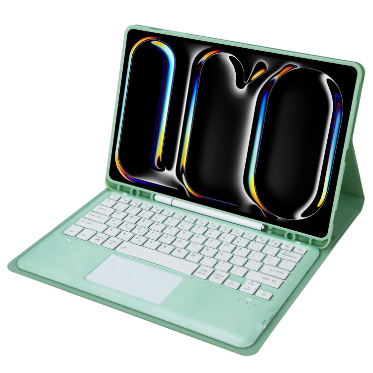For iPad Pro 13 2024 A14B-A Detachable Ultra-Thin Bluetooth Touch Keyboard Leather Tablet Case with Pen Slot