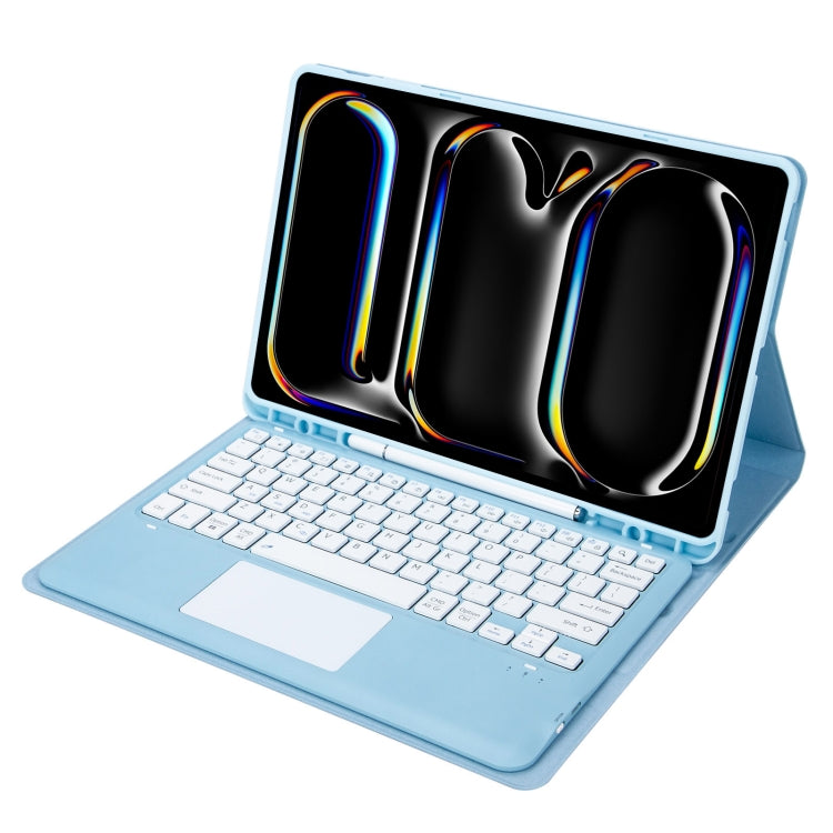 For iPad Pro 13 2024 A14B-A Detachable Ultra-Thin Bluetooth Touch Keyboard Leather Tablet Case with Pen Slot