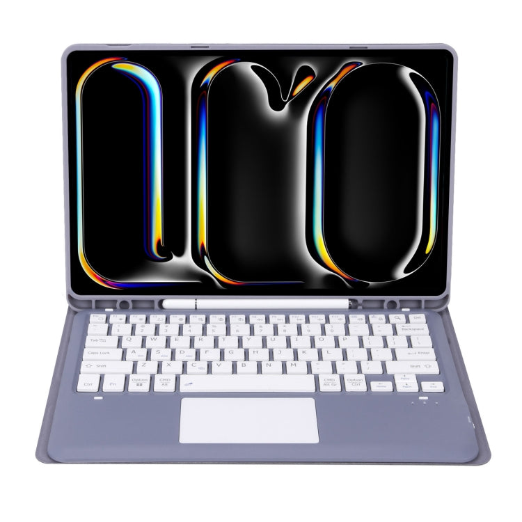 For iPad Pro 13 2024 A14B-A Detachable Ultra-Thin Bluetooth Touch Keyboard Leather Tablet Case with Pen Slot