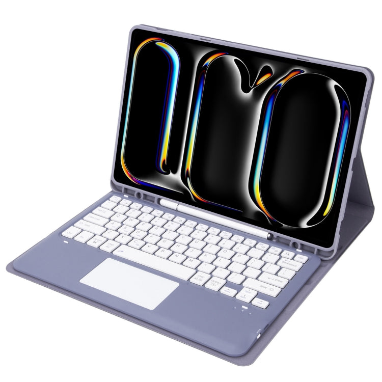 For iPad Pro 13 2024 A14B-A Detachable Ultra-Thin Bluetooth Touch Keyboard Leather Tablet Case with Pen Slot