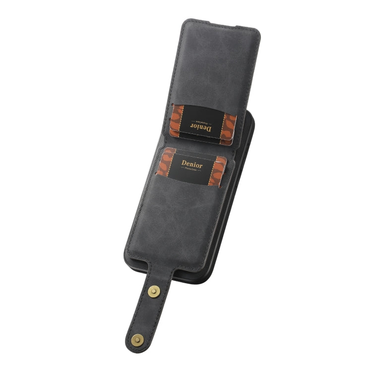 For iPhone 15 Denior D14 NK Retro Pattern MagSafe Magnetic Card Holder Leather Phone Case