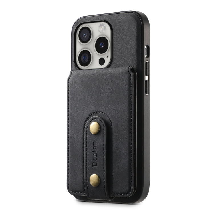 For iPhone 16 Pro Max Denior D14 NK Retro Pattern MagSafe Magnetic Card Holder Leather Phone Case