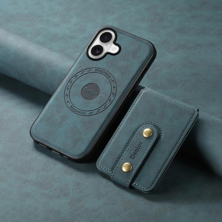 For iPhone 17 Denior D14 NK Retro Pattern MagSafe Magnetic Card Holder Leather Phone Case