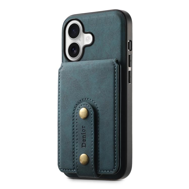 For iPhone 17 Denior D14 NK Retro Pattern MagSafe Magnetic Card Holder Leather Phone Case