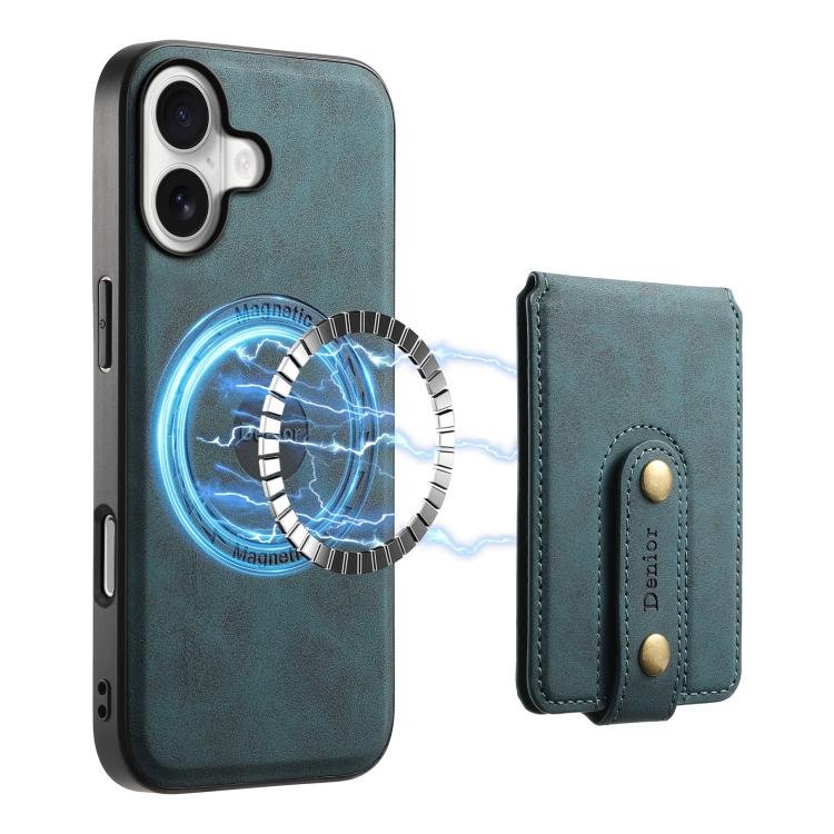 For iPhone 17 Denior D14 NK Retro Pattern MagSafe Magnetic Card Holder Leather Phone Case