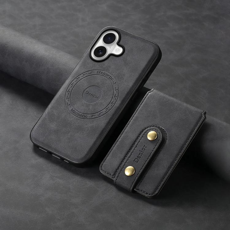 For iPhone 17 Denior D14 NK Retro Pattern MagSafe Magnetic Card Holder Leather Phone Case