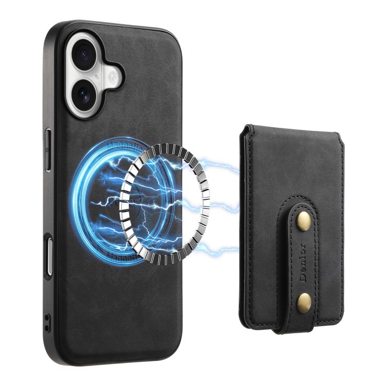 For iPhone 17 Denior D14 NK Retro Pattern MagSafe Magnetic Card Holder Leather Phone Case
