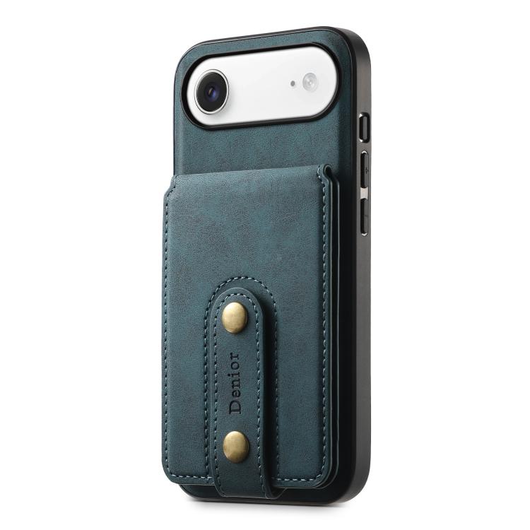 For iPhone Air Denior D14 NK Retro Pattern MagSafe Magnetic Card Holder Leather Phone Case