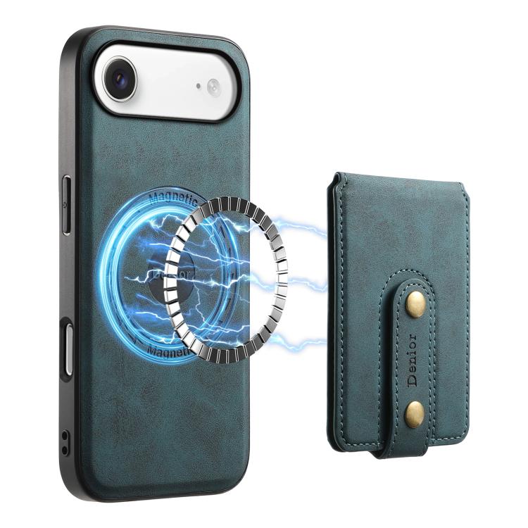 For iPhone Air Denior D14 NK Retro Pattern MagSafe Magnetic Card Holder Leather Phone Case