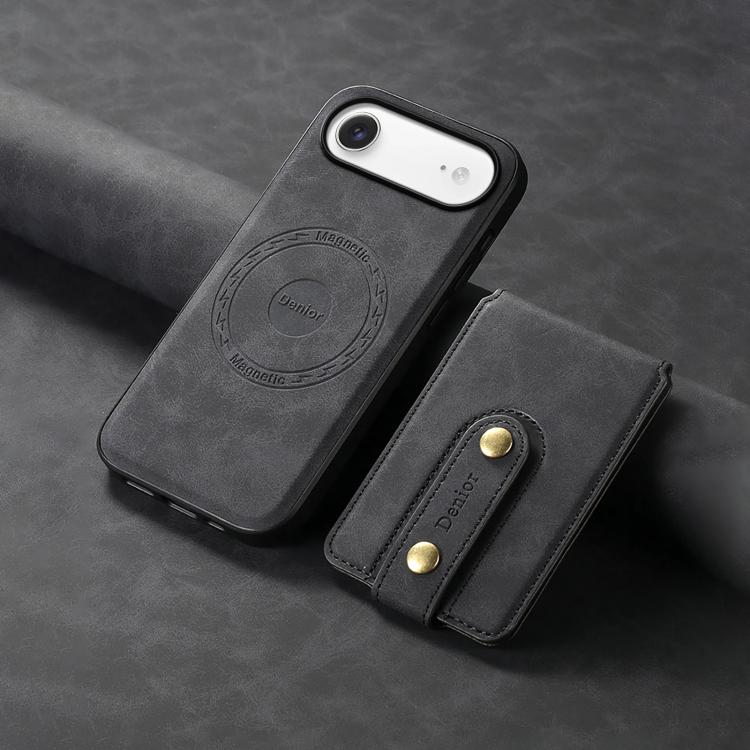 For iPhone Air Denior D14 NK Retro Pattern MagSafe Magnetic Card Holder Leather Phone Case