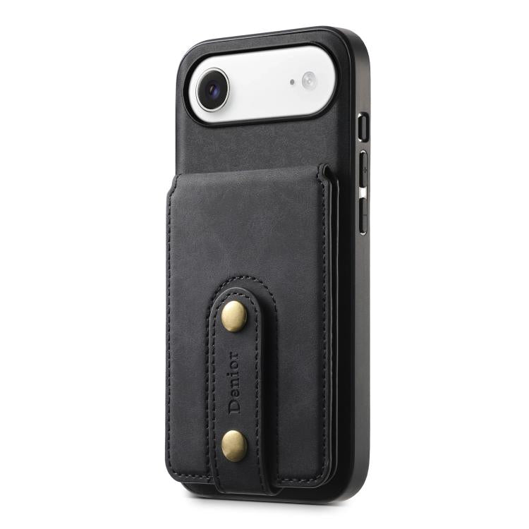 For iPhone Air Denior D14 NK Retro Pattern MagSafe Magnetic Card Holder Leather Phone Case