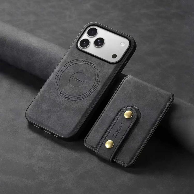 For iPhone 17 Pro Max Denior D14 NK Retro Pattern MagSafe Magnetic Card Holder Leather Phone Case