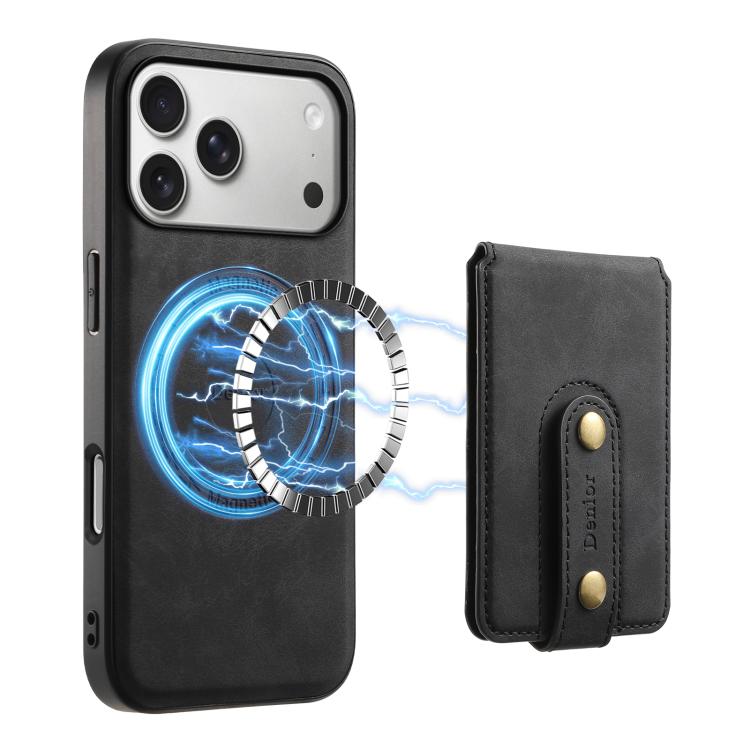 For iPhone 17 Pro Max Denior D14 NK Retro Pattern MagSafe Magnetic Card Holder Leather Phone Case