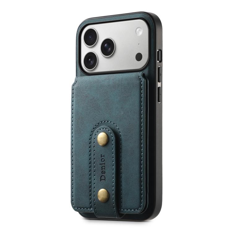 For iPhone 17 Pro Denior D14 NK Retro Pattern MagSafe Magnetic Card Holder Leather Phone Case