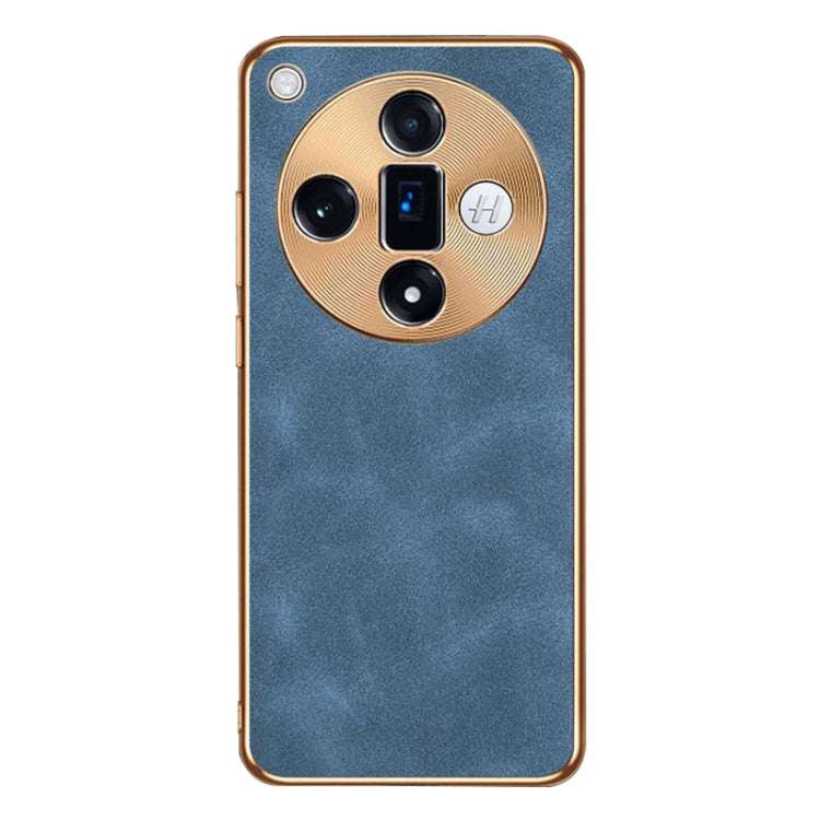 For OPPO Find X7 Electroplating Lambskin Leather Phone Case