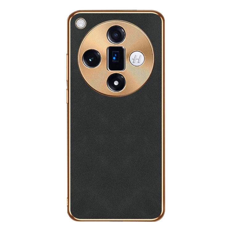 For OPPO Find X7 Electroplating Lambskin Leather Phone Case