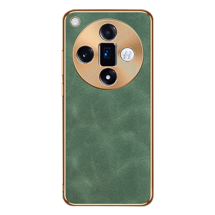 For OPPO Find X7 Ultra Electroplating Lambskin Leather Phone Case