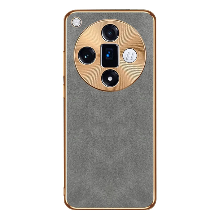 For OPPO Find X7 Ultra Electroplating Lambskin Leather Phone Case
