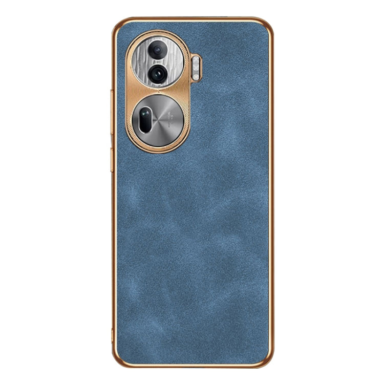 For OPPO Reno11 Pro Global Electroplating Lambskin Leather Phone Case
