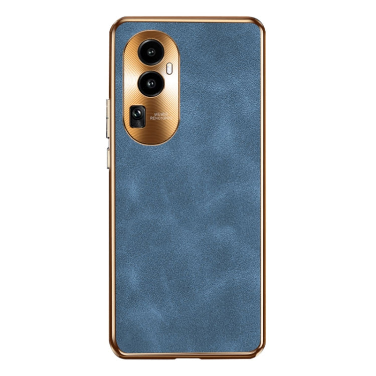 For OPPO Reno10 Pro Global Electroplating Lambskin Leather Phone Case