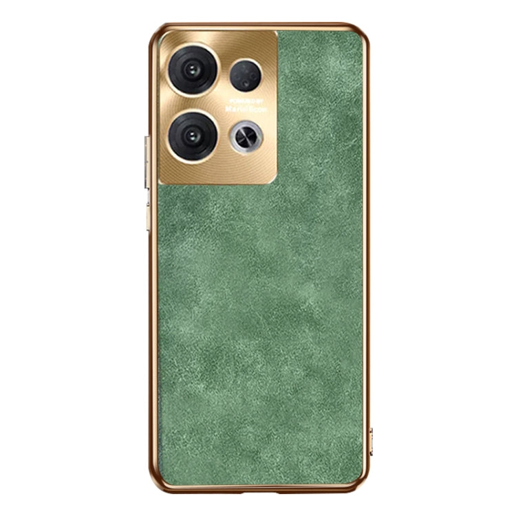 For OPPO Reno9 Pro+ Electroplating Lambskin Leather Phone Case