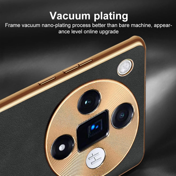 For OPPO Reno10 Pro Global Electroplating Lambskin Leather Phone Case