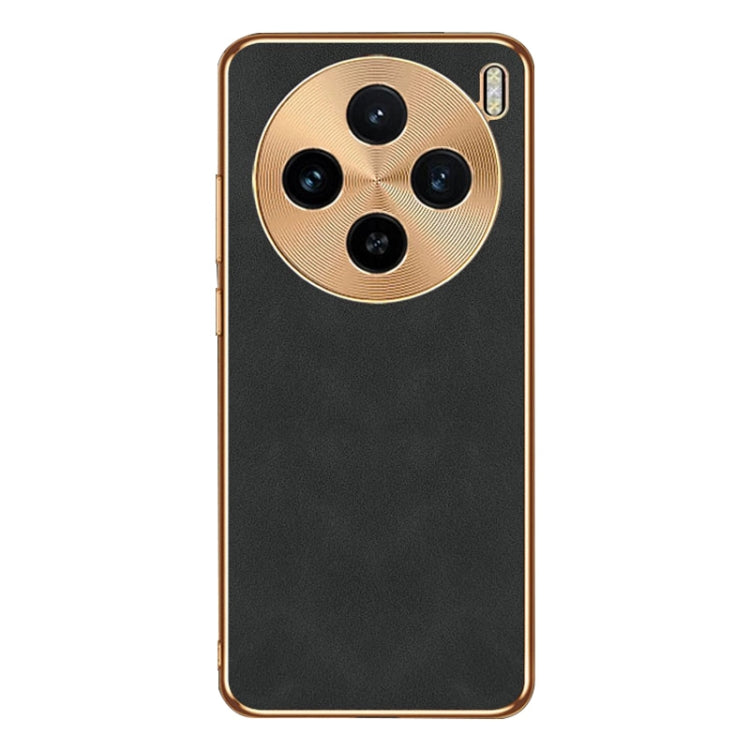 For vivo X100 Electroplating Lambskin Leather Phone Case