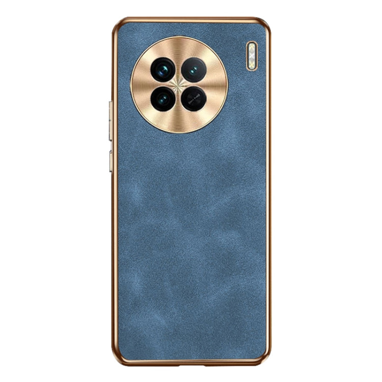 For vivo X90 Electroplating Lambskin Leather Phone Case