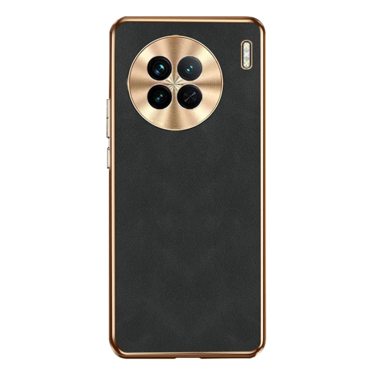 For vivo X90 Electroplating Lambskin Leather Phone Case