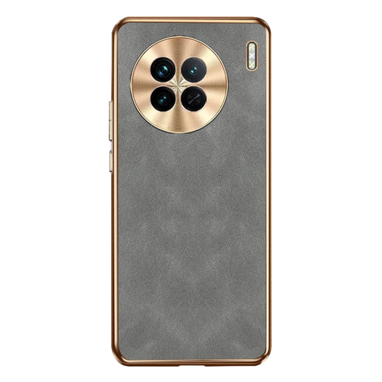 For vivo X90 Electroplating Lambskin Leather Phone Case