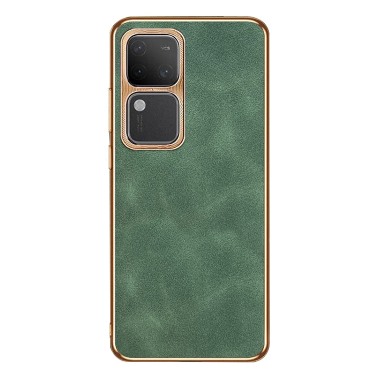 For vivo S18 / S18 Pro Electroplating Lambskin Leather Phone Case