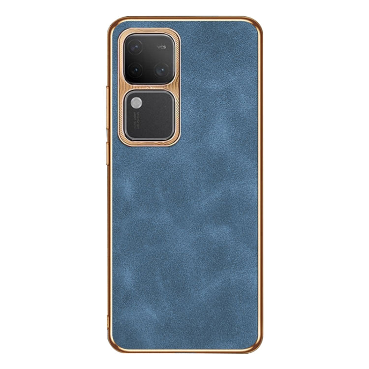 For vivo S18 / S18 Pro Electroplating Lambskin Leather Phone Case