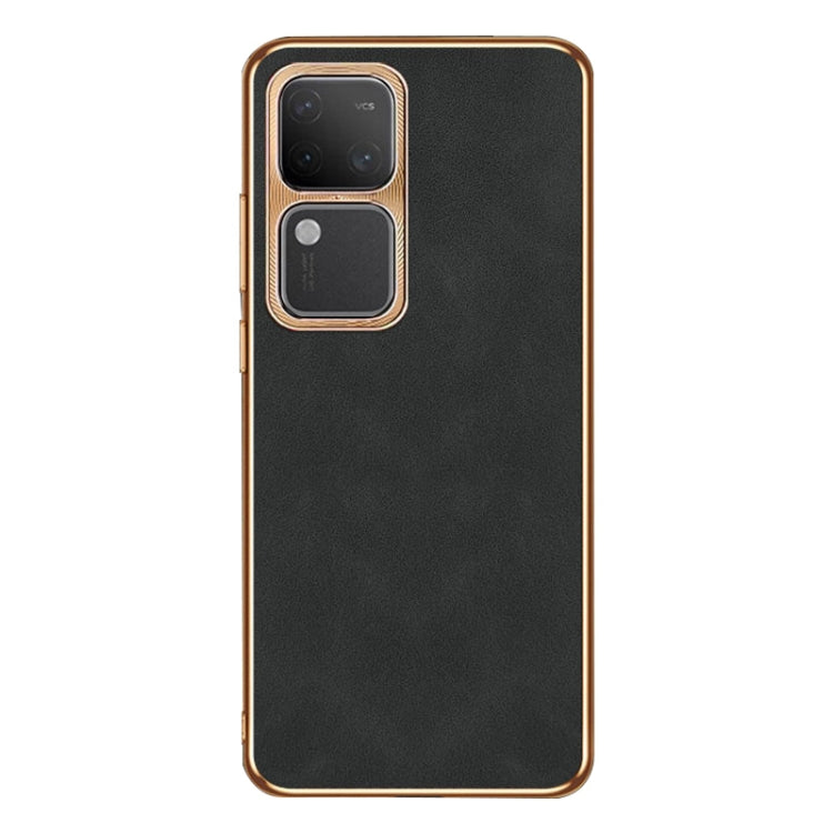 For vivo S18 / S18 Pro Electroplating Lambskin Leather Phone Case