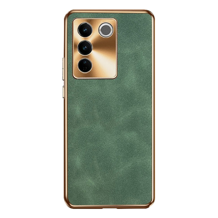 For vivo S16 Electroplating Lambskin Leather Phone Case
