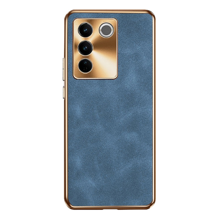 For vivo S16 Electroplating Lambskin Leather Phone Case