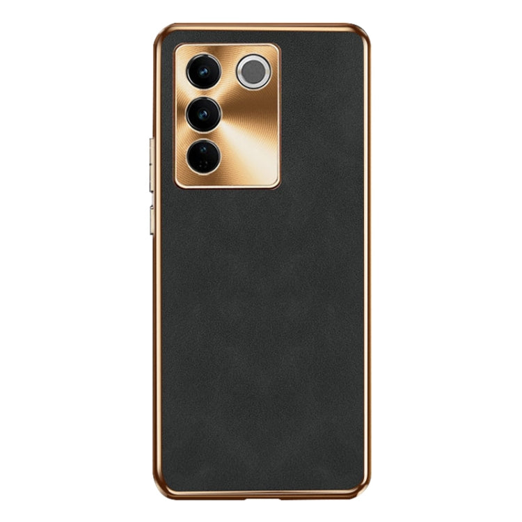 For vivo S16 Electroplating Lambskin Leather Phone Case