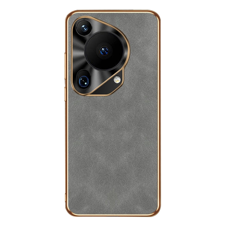 For Huawei Pura 70 Ultra Electroplating Lambskin Leather Phone Case